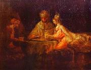 Rembrandt Peale Ahasuerus and Haman at the Feast of Esther oil painting
